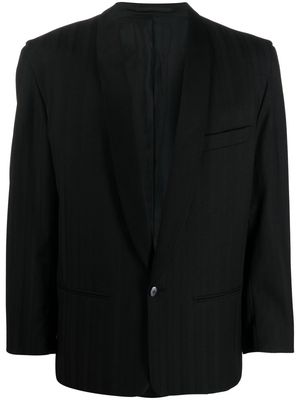 Pierre Cardin Pre-Owned 1980s tonal striped dinner jacket - Black