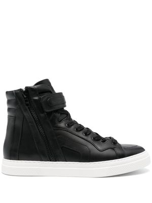 Pierre Hardy 112 panelled leather sneakers - Black