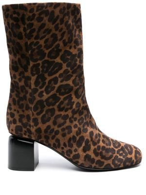 Pierre Hardy Biba 70mm leopard-print boots - Brown