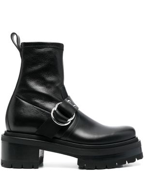 Pierre Hardy buckle-detail leather boots - Black