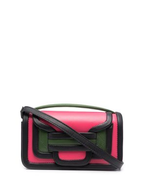 Pierre Hardy colour-block leather crossbody-bag - Pink