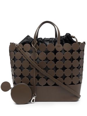 Pierre Hardy cut-out circle tote-bag - Brown