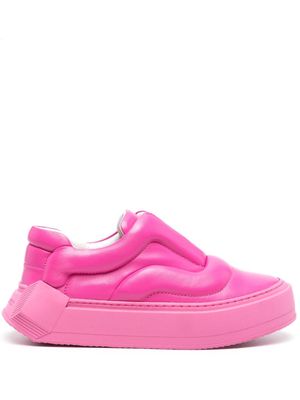Pierre Hardy Skate Cubix padded leather sneakers - Pink