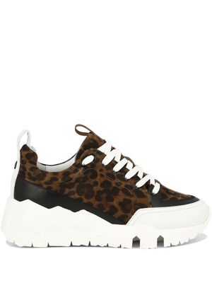 Pierre Hardy Street Life leopard-print sneakers - Brown