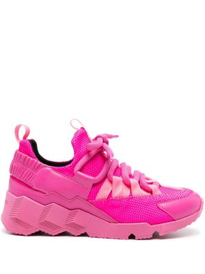 Pierre Hardy Trek Comet lace-up panelled sneakers - Pink