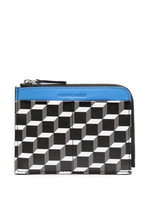 Pierre Hardy Valois Cube Perspective-print wallet - Black