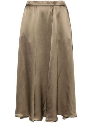 Pierre-Louis Mascia A-line silk skirt - Green