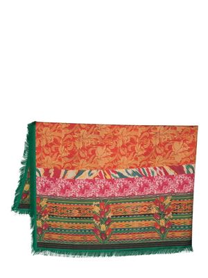 Pierre-Louis Mascia abstract-print silk scarf - Red