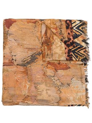 Pierre-Louis Mascia abstract-print silk scarf - Yellow