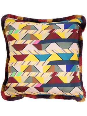 Pierre-Louis Mascia Aloe patterned-jacquard cushion - Brown