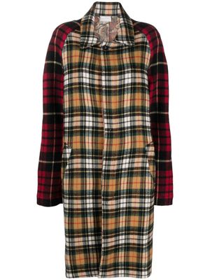 Pierre-Louis Mascia checked wool coat - Red