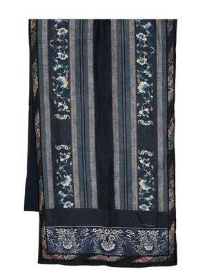 Pierre-Louis Mascia cotton-silk mix-pattern scarf - Blue