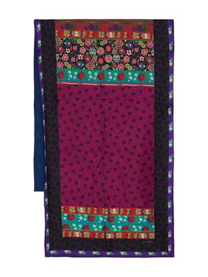 Pierre-Louis Mascia cotton-silk printed scarf - Purple
