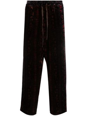 Pierre-Louis Mascia cropped velvet trousers - Black