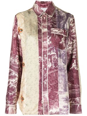 Pierre-Louis Mascia embroidered silk shirt - Multicolour