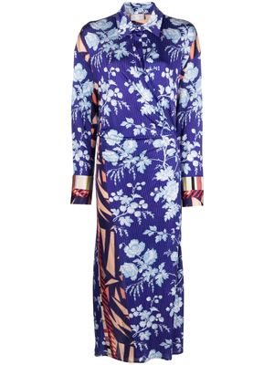 Pierre-Louis Mascia Febo wrap dress - Blue