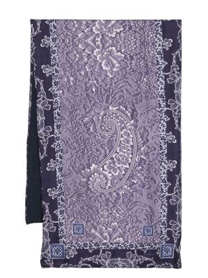 Pierre-Louis Mascia floral paisley-print silk scarf - Purple