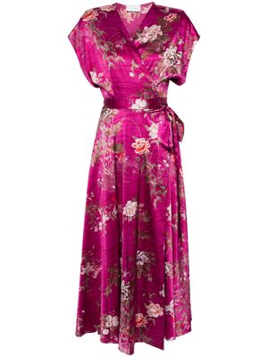 Pierre-Louis Mascia floral-print satin dress - Pink