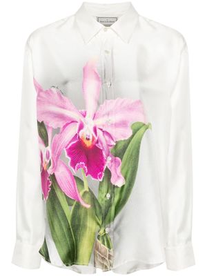 Pierre-Louis Mascia floral-print silk shirt - Pink