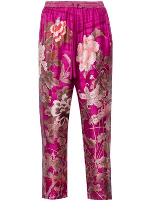 Pierre-Louis Mascia floral-print silk trousers - Pink