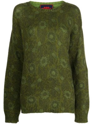 Pierre-Louis Mascia floral-print wool jumper - Green