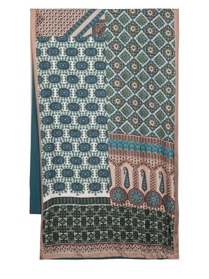 Pierre-Louis Mascia geometric-print silk scarf - Blue