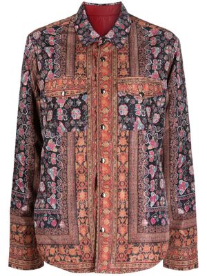 Pierre-Louis Mascia graphic-print reversible shirt jacket - Multicolour