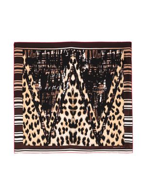 Pierre-Louis Mascia leopard-print silk scarf - Multicolour