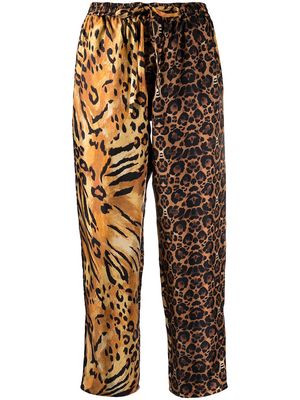 Pierre-Louis Mascia leopard-print silk trousers - Neutrals