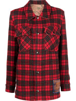 Pierre-Louis Mascia Pancake plaid-check shirt - Red