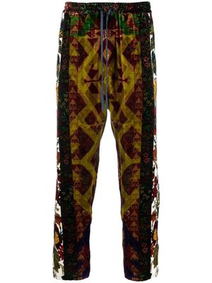 Pierre-Louis Mascia panelled pattern embroidered trousers