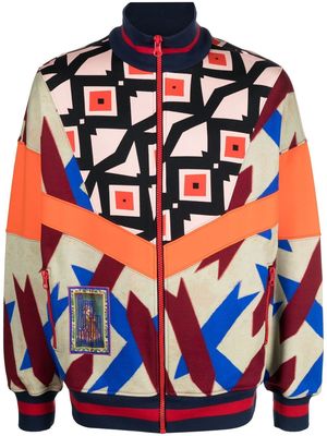 Pierre-Louis Mascia panelled-print-design jacket - Neutrals