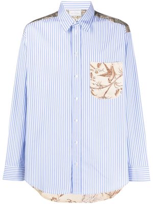 Pierre-Louis Mascia patterned button-up shirt - Blue
