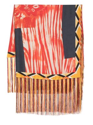 Pierre-Louis Mascia patterned silk scarf - Red