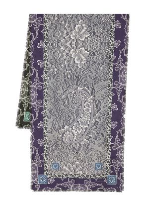 Pierre-Louis Mascia silk pattern-mix scarf - Purple