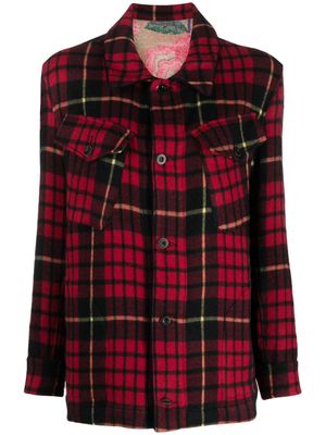 Pierre-Louis Mascia tartan-check pattern shirt jacket - Red