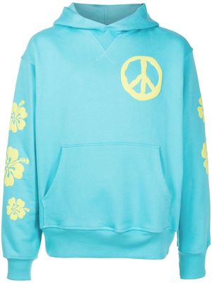 Piet Super Puff logo-print hoodie - Blue