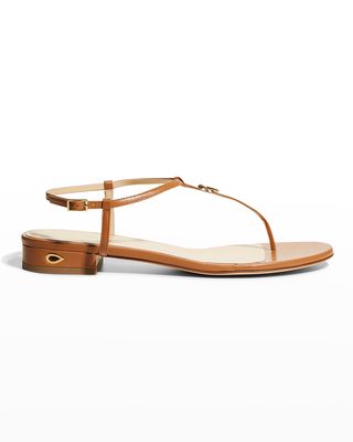 Pietro 20mm Buckle T-Strap Flat Thong Sandals