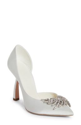 PIFERI Ursula Half d'Orsay Pointed Toe Pump in Ivory