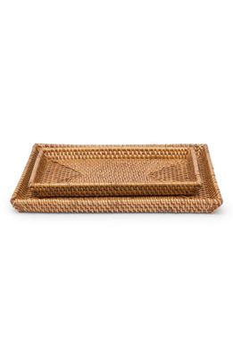 PIGEON AND POODLE Dalton Nesting Tray in Brown
