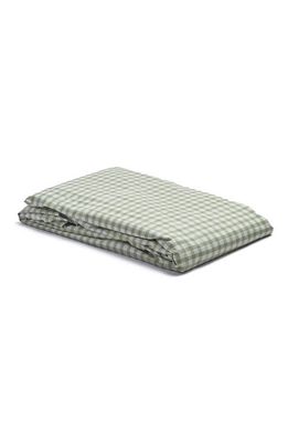 PIGLET IN BED 200 Thread Count Gingham Percale Fitted Sheet in Pear