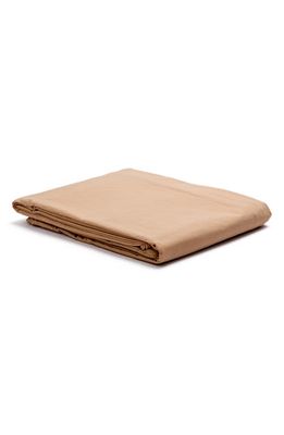 PIGLET IN BED 200 Thread Count Washed Cotton Percale Fitted Sheet in Cafe Au Lait