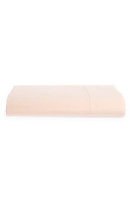 PIGLET IN BED 200 Thread Count Washed Cotton Percale Flat Sheet in Salt Pink