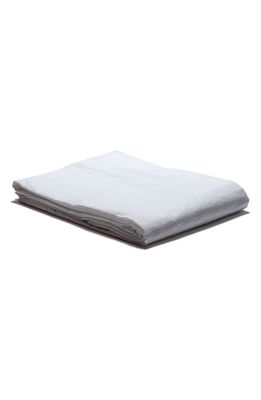 PIGLET IN BED 200 Thread Count Washed Cotton Percale Flat Sheet in White