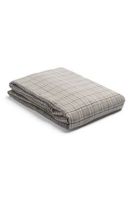 PIGLET IN BED Check Linen Duvet Cover in Laurel Green Check