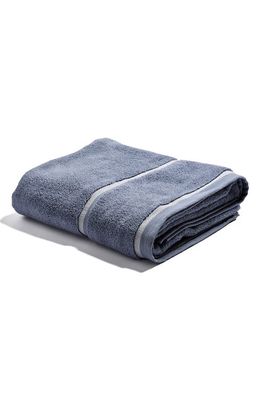 PIGLET IN BED Cotton Bath Sheet in Warm Blue