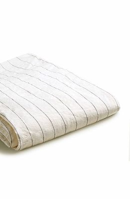 PIGLET IN BED Linen Duvet Cover in Luna Stripe