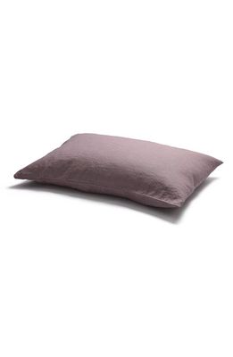 PIGLET IN BED Set of 2 Linen Pillowcases in Elderberry