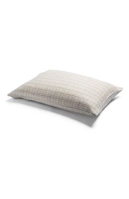 PIGLET IN BED Set of 2 Linen Pillowcases in Laurel Green Check