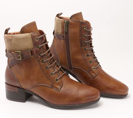 Pikolinos Leather Lace-Up Boots - Marlina